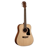Washburn AD5K 6 String Dreadnought Size Acoustic Guitar with Spruce Top, and Mahogany Back and Sides-Natural - with Gig Bag