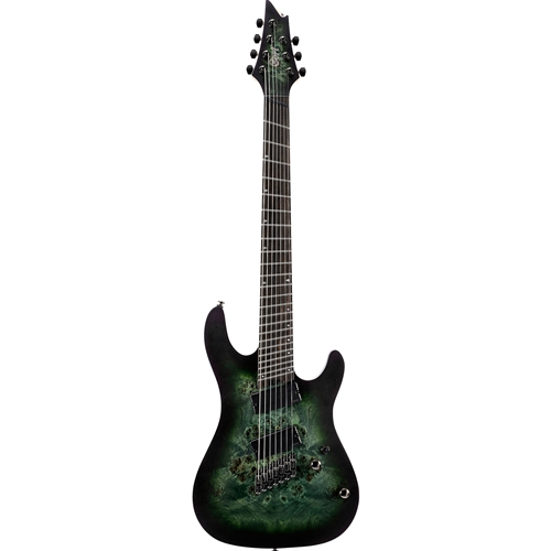 Cort 7 String Multiscale Electric Guitar-Star Dust Green